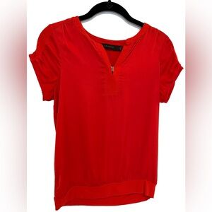 The Limited Red/Orange Blouse with Gold Clasp - size XS